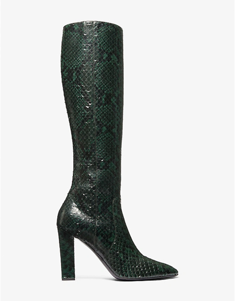 Carly Python Embossed Leather Boot