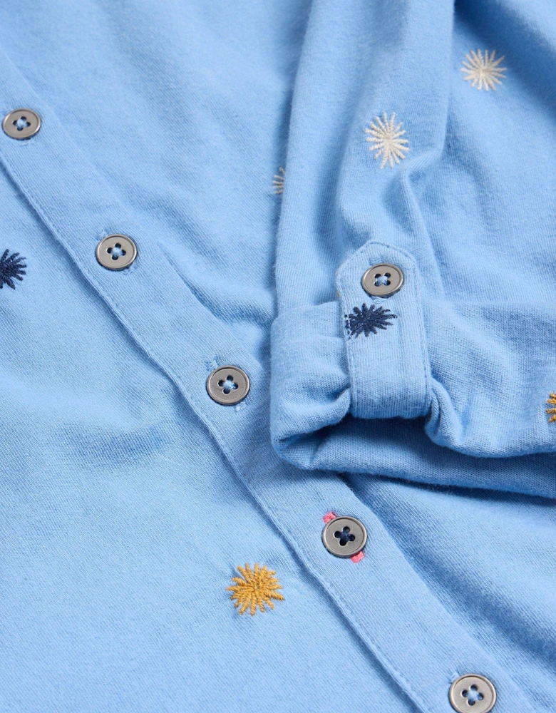 Annie Embroidered Shirt - Blue