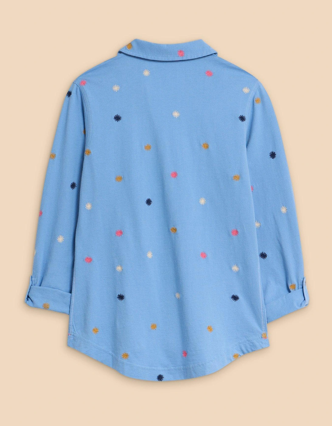 Annie Embroidered Shirt - Blue