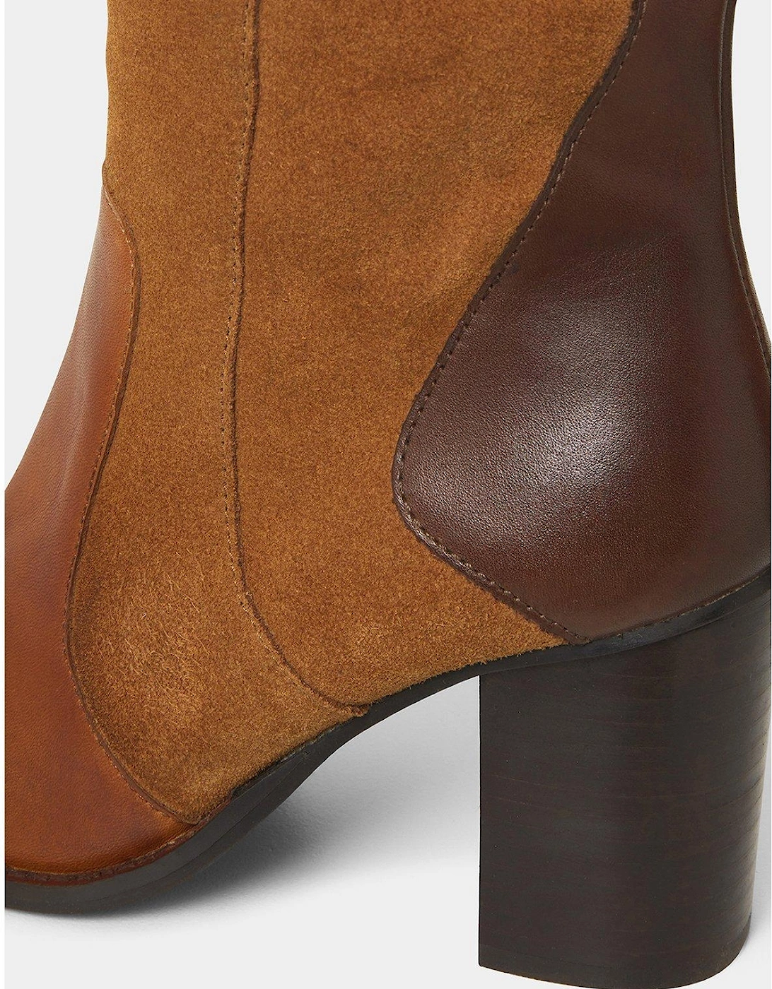Made You Look Suede Leather Boots - Brown