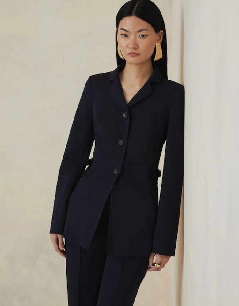 Petite The Founder Italian Technical Stretch Tailored Tab Jacket