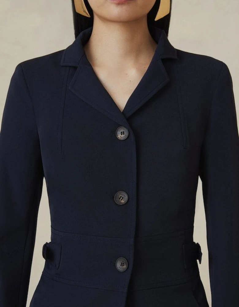 Petite The Founder Italian Technical Stretch Tailored Tab Jacket