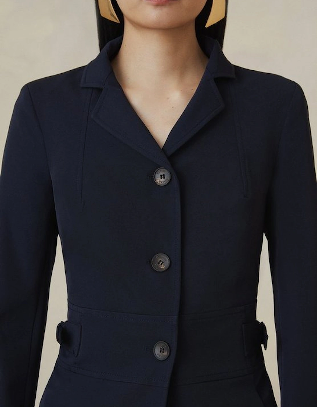 Petite The Founder Italian Technical Stretch Tailored Tab Jacket