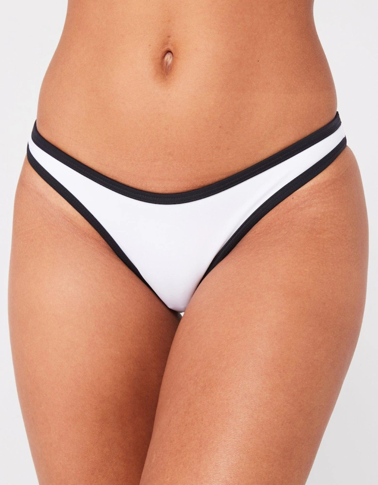 Monogram Graphic Bikini Bottom - White