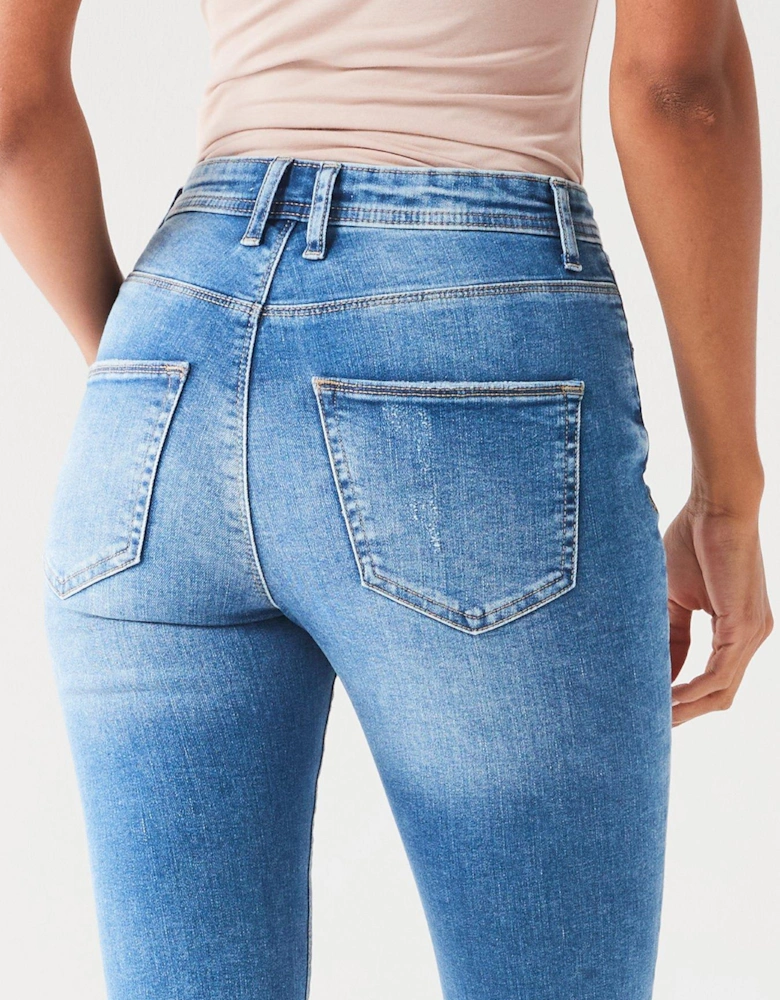 Skinny Denim Capri Jeans