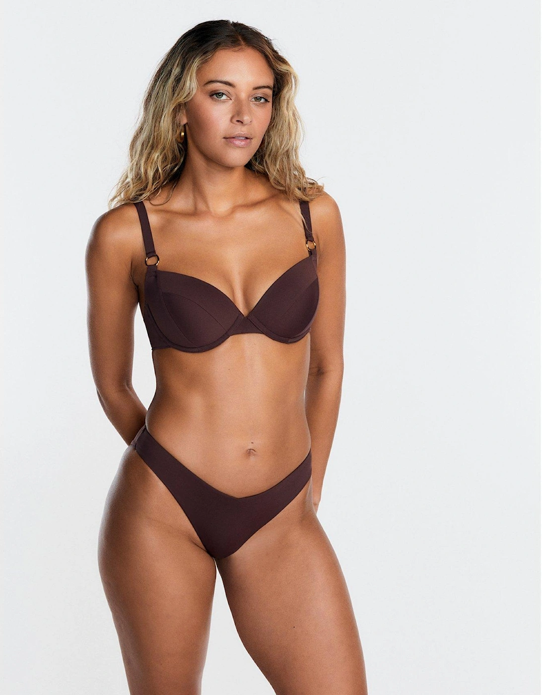 Jamaica Plunge Bikini Top - Chocolate Brown