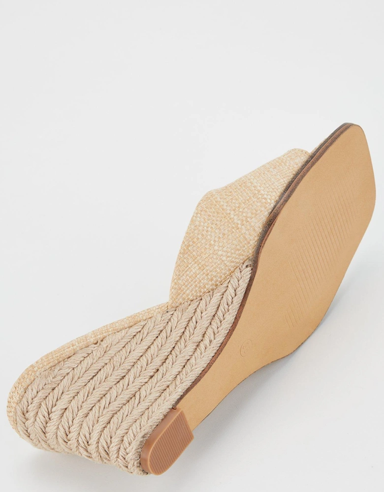 Sylvia Jute Wedged Sandals - Natural