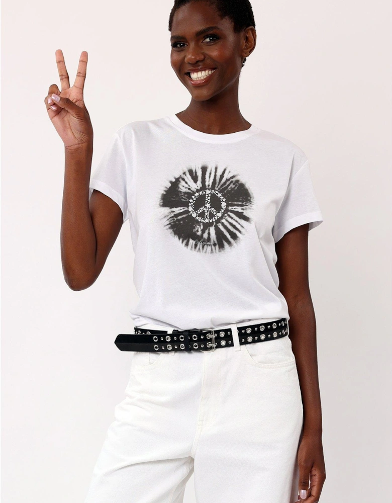 Peace Short Sleeve Jersey T-Shirt -White