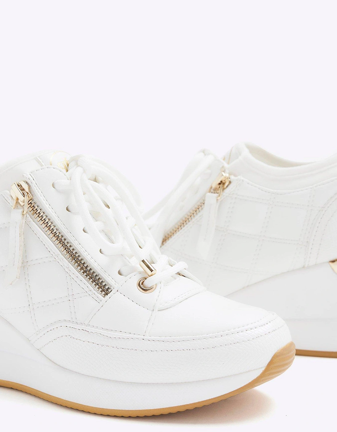 Quilted Zip Wedge Runner - white