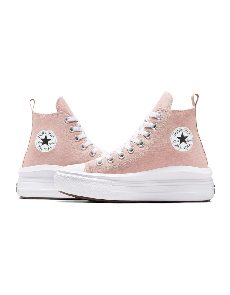Junior Girls Move Seasonal Color High Tops Trainers - Pink