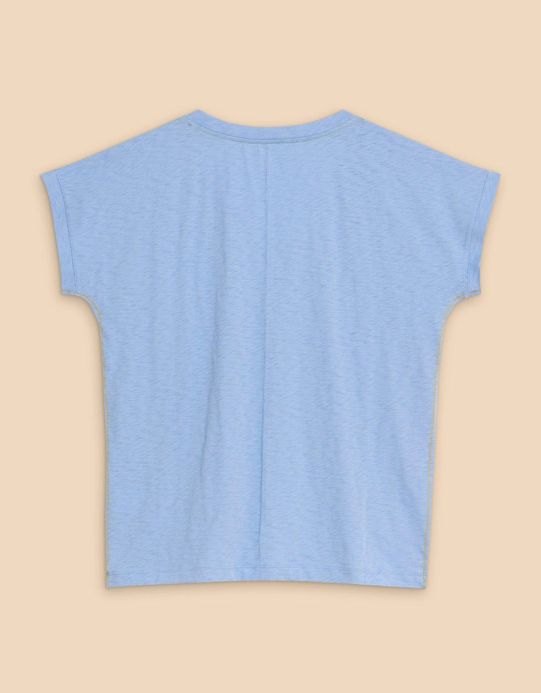 Nelly Notch Neck T-Shirt - Blue