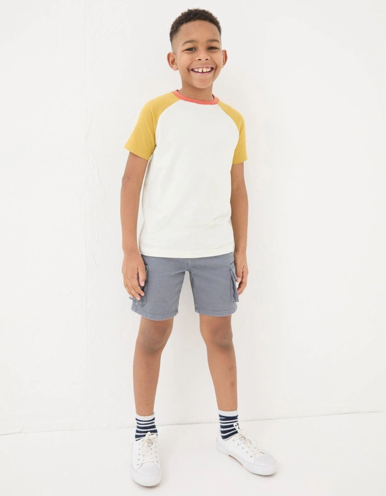 Boys 3 Pack Jersey Short Sleeve Tshirts - Natural White