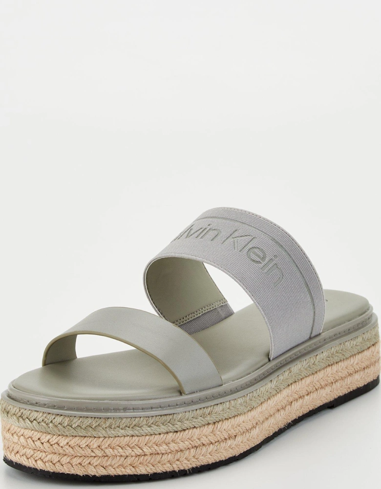 Flatform Wedge Sandal - Grey
