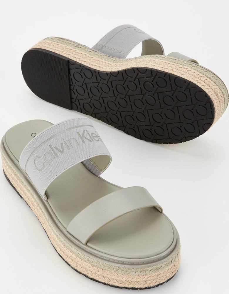 Flatform Wedge Sandal - Grey