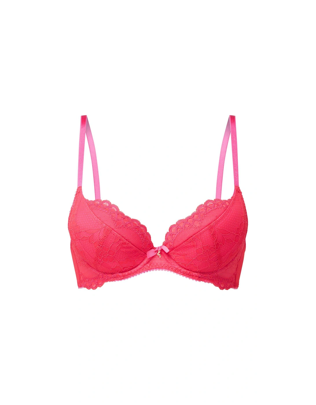 Superboost Lace Padded Plunge Bra - Red