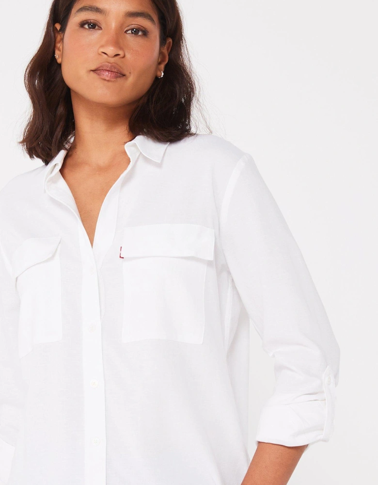 Doreen Utility Shirt - Bright White