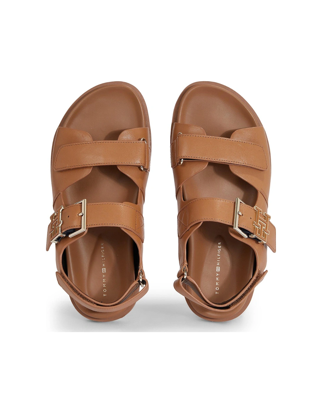 Leather Sporty Sandals - Brown