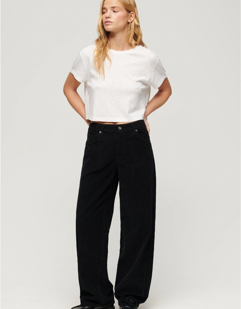 Slouchy Cropped T-Shirt - White