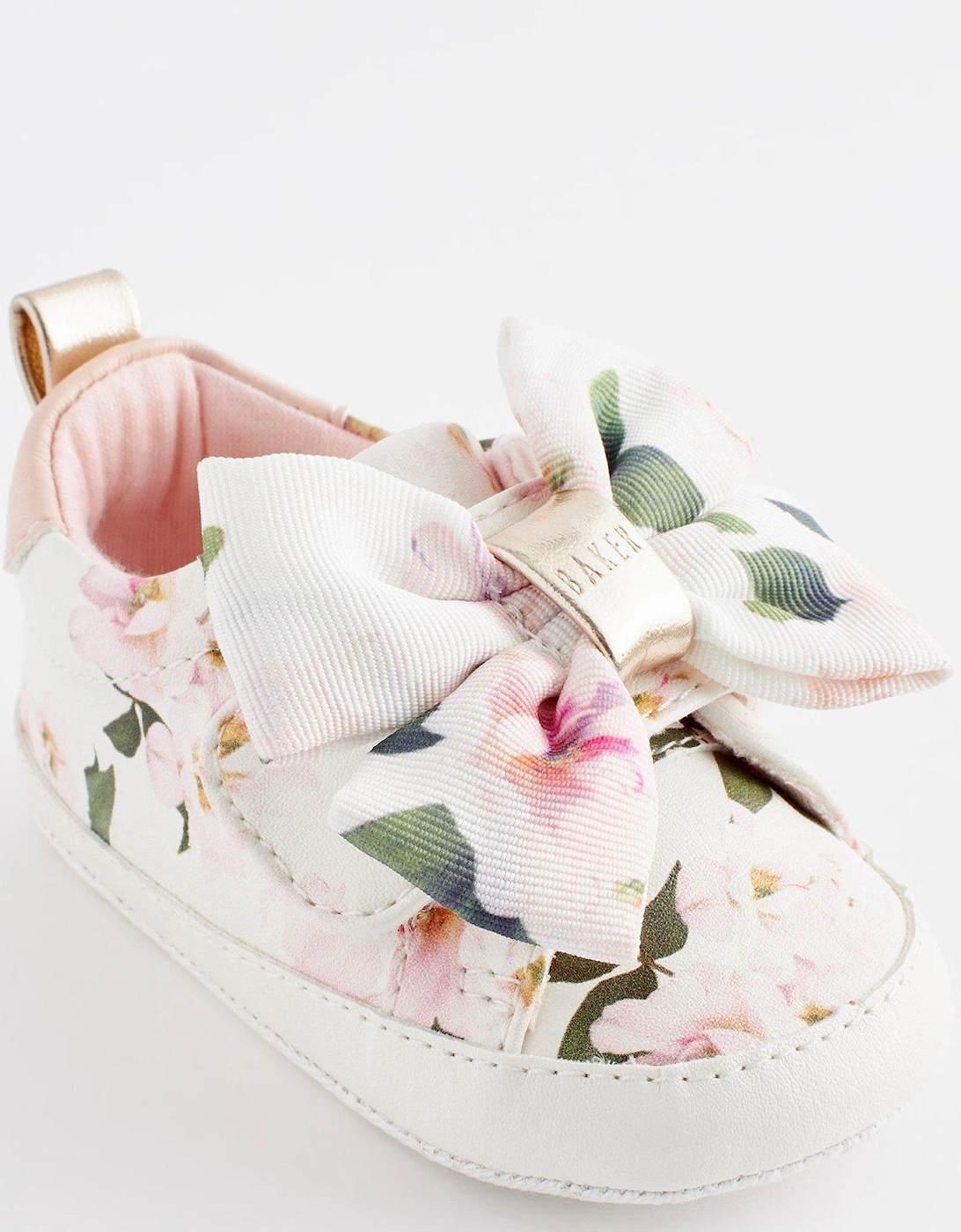 Baby Girls Floral Padder Trainer - White