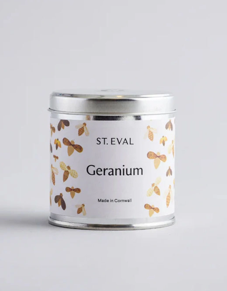 St Eval Scented Nature's Garden Tin Candle Geranium