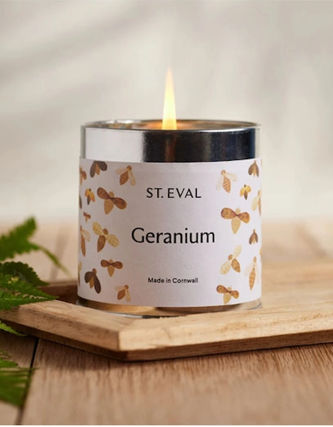 St Eval Scented Nature's Garden Tin Candle Geranium