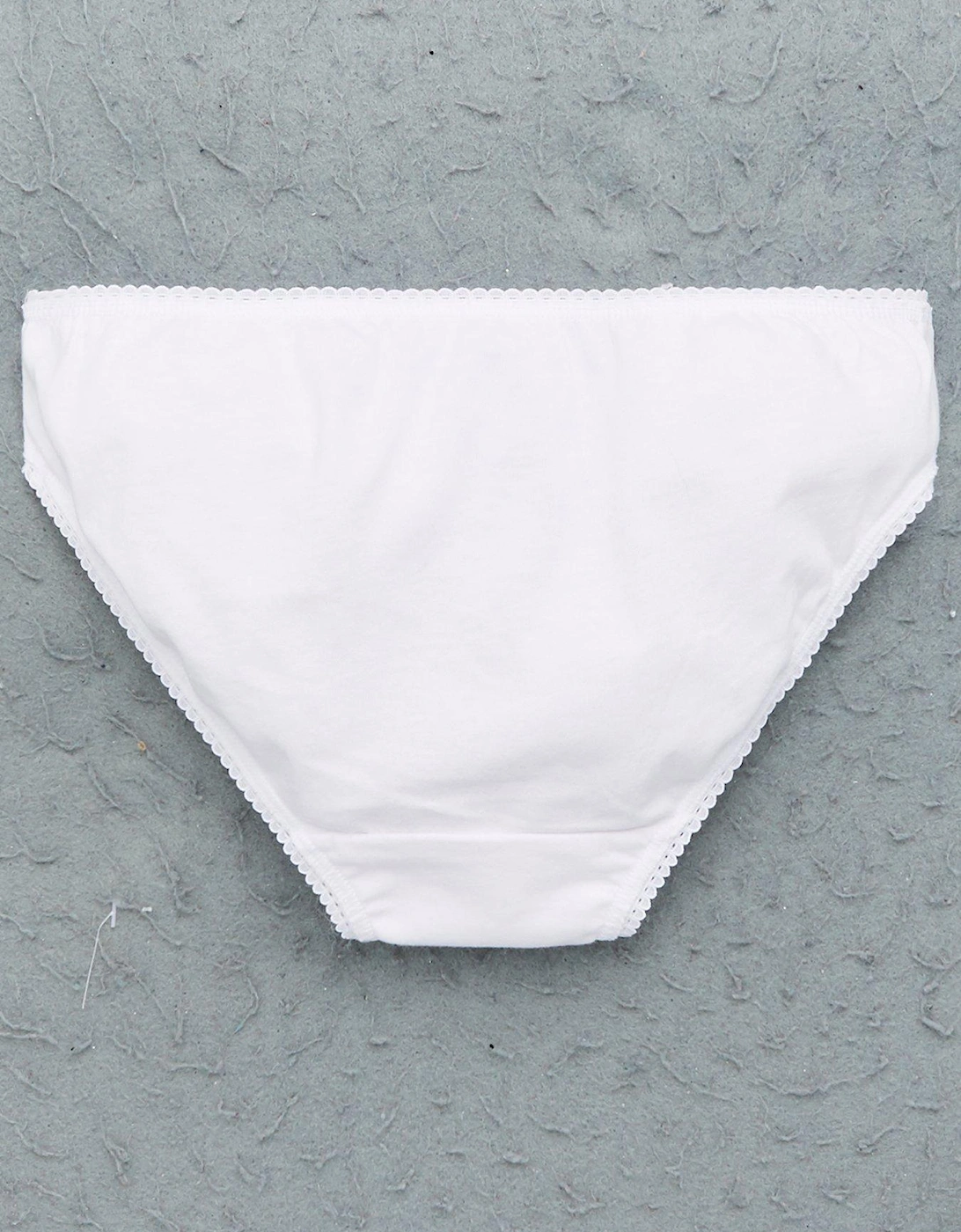 Girls 7 Pack Plain School Briefs - White