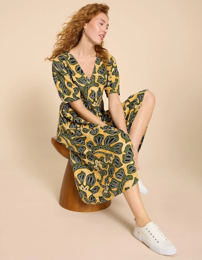 Kate Linen Blend Dress - Multi