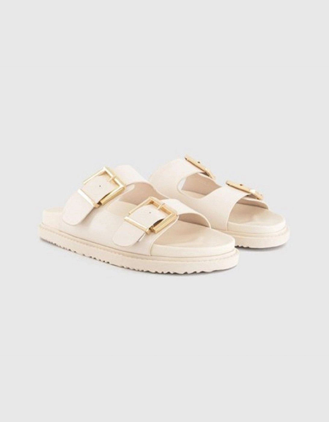 Sunkissed Double Strap Chunky Footbed Slider - Off White