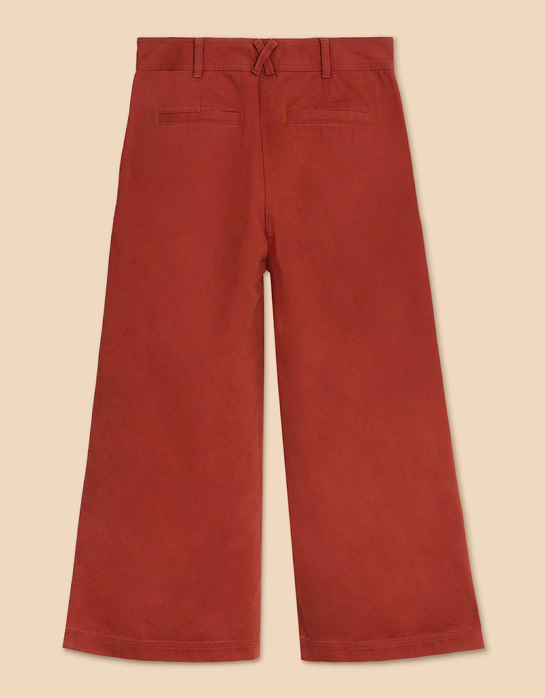 Petite Samira Wide Leg Crop Trouser - Red