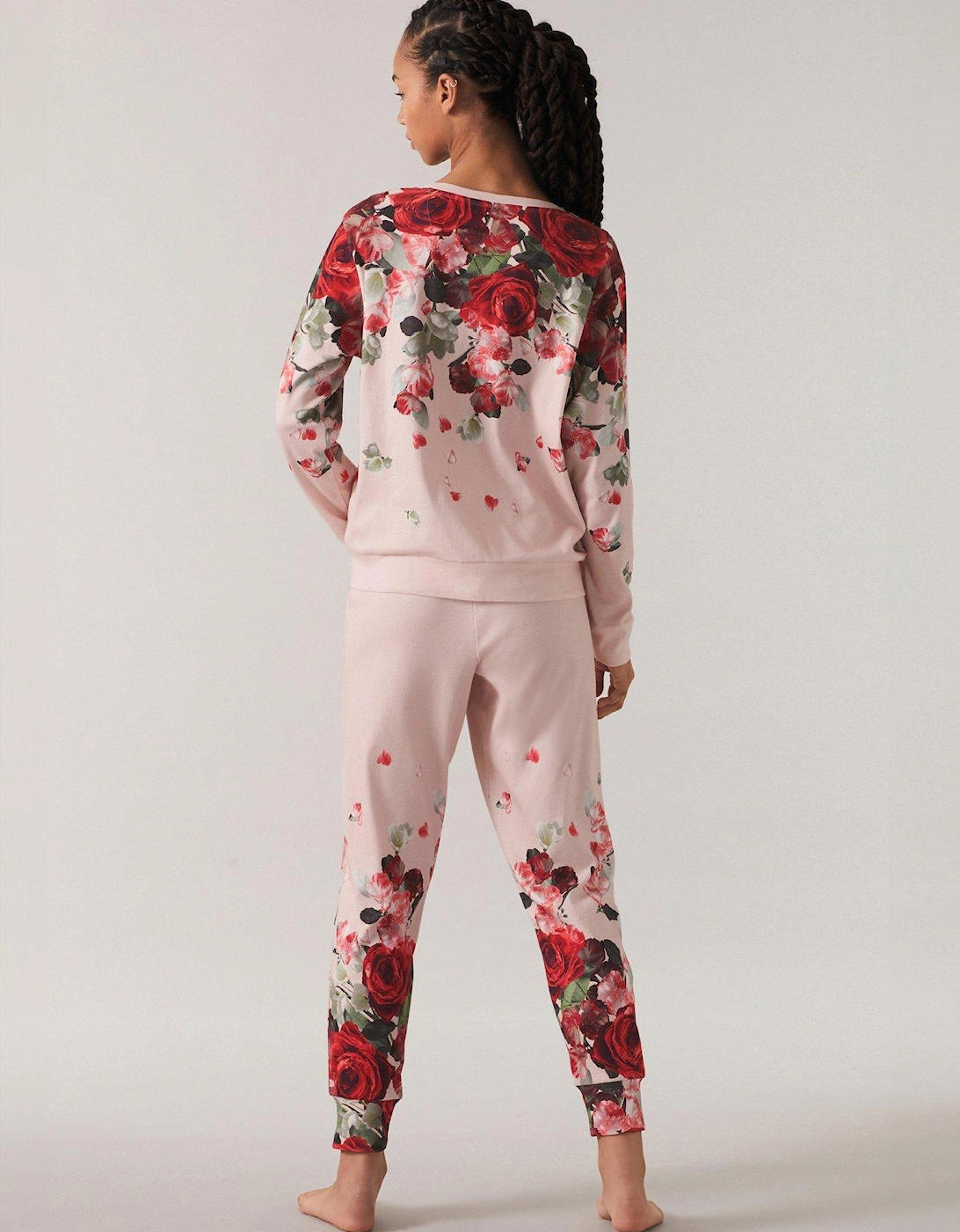 B By Baker Pink Floral Twosie Loungewear Set - Pink