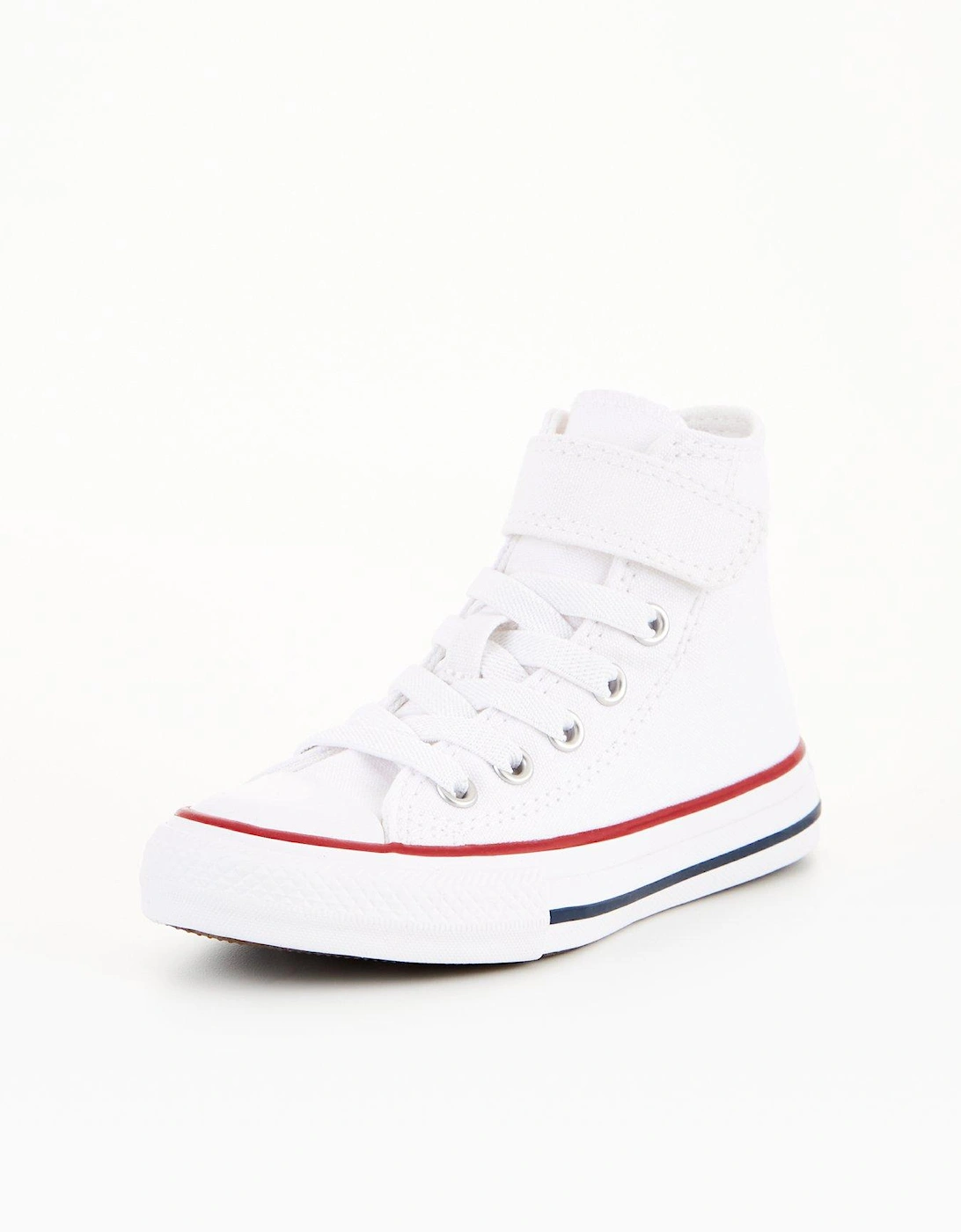 Kids Unisex 1V Hi Top Trainers - White