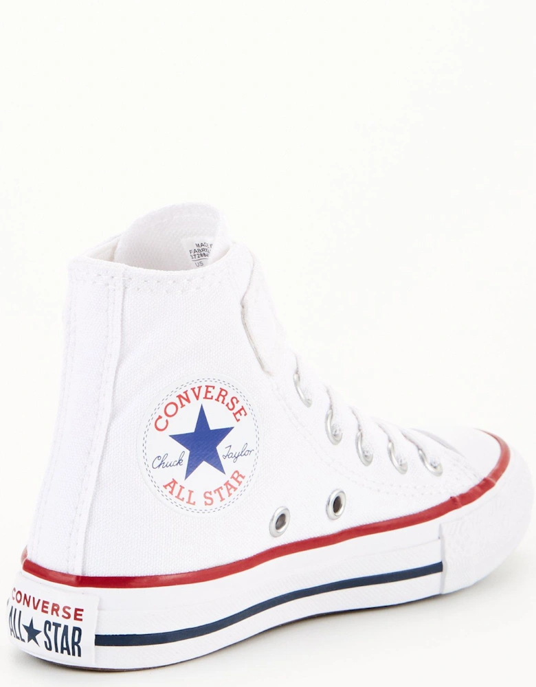 Kids Unisex 1V Hi Top Trainers - White