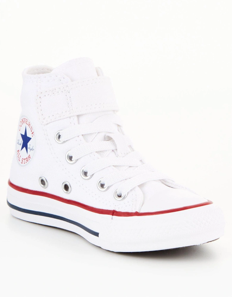 Kids Unisex 1V Hi Top Trainers - White