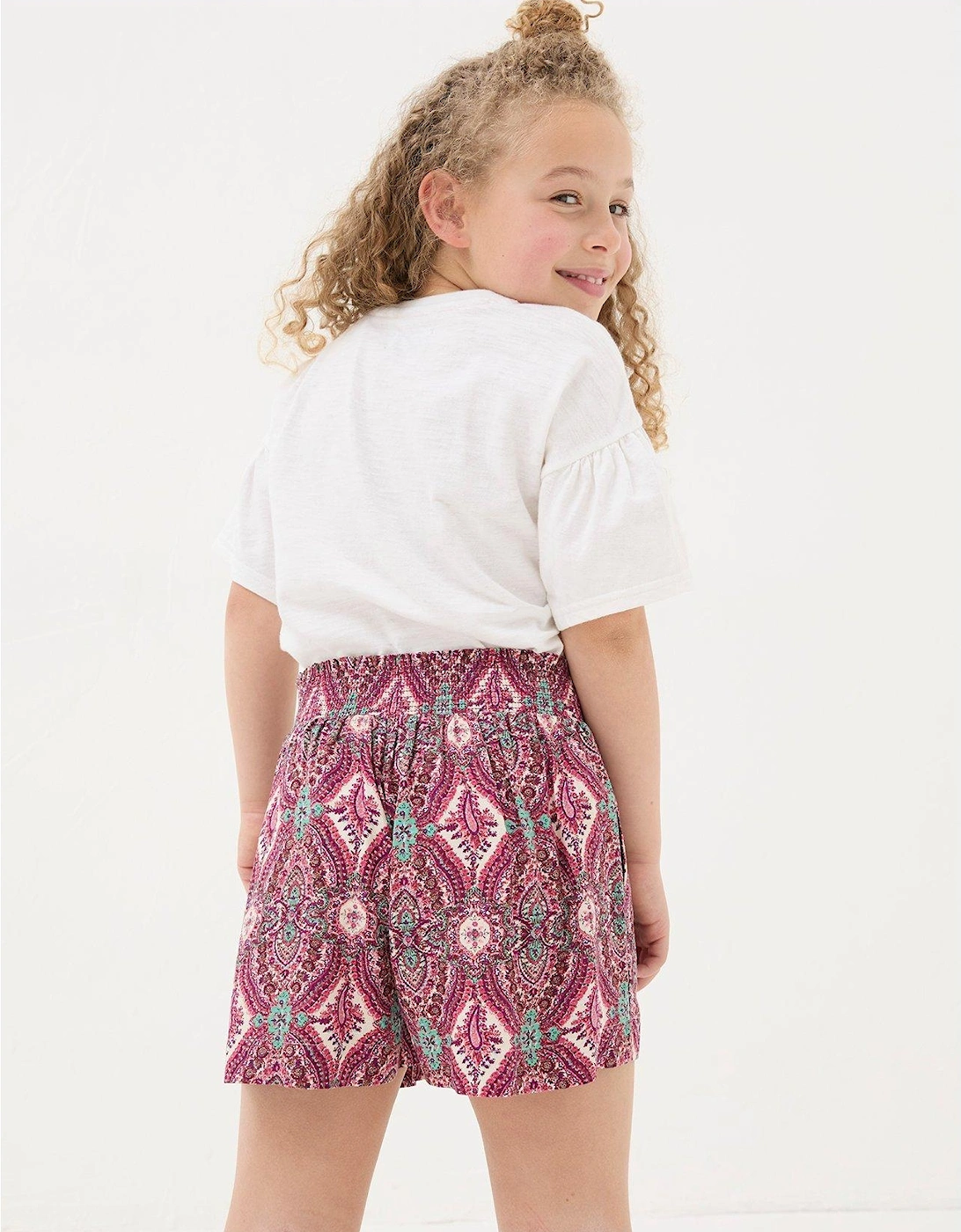 Girls Paisley Print Flippy Shorts - Multi