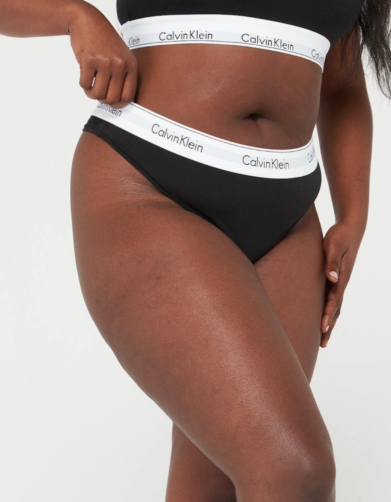 Modern Cotton Plus Thong - Black