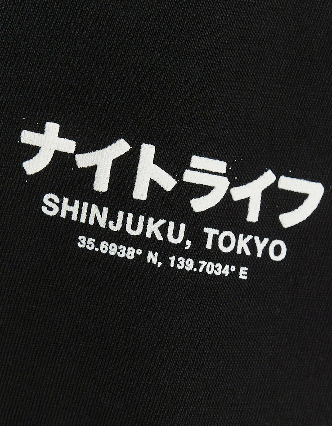 Mini Boys Japanese Back Print T-Shirt - Black