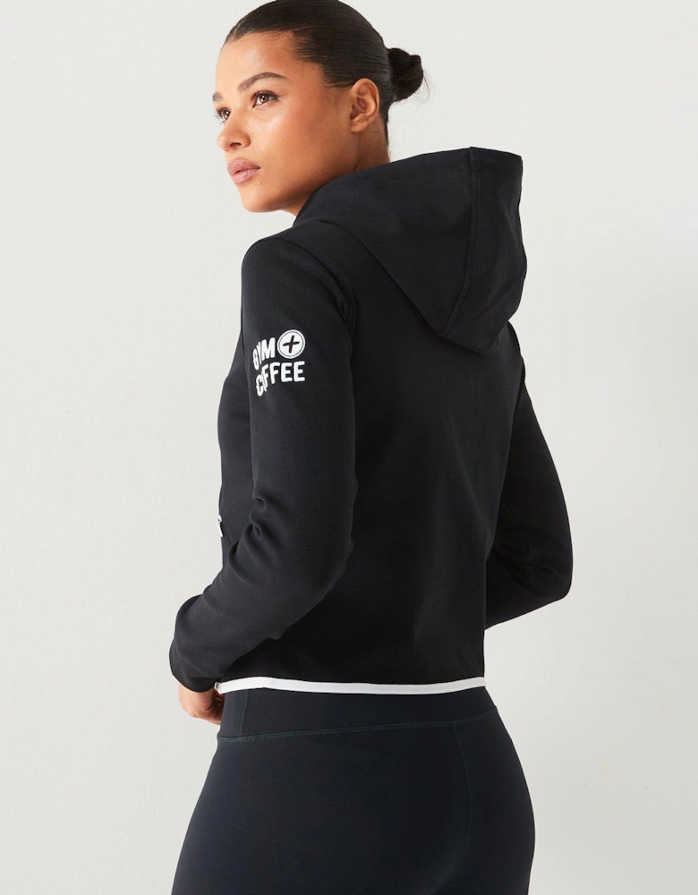 Womens Training Chill Crop Hoodie - Black