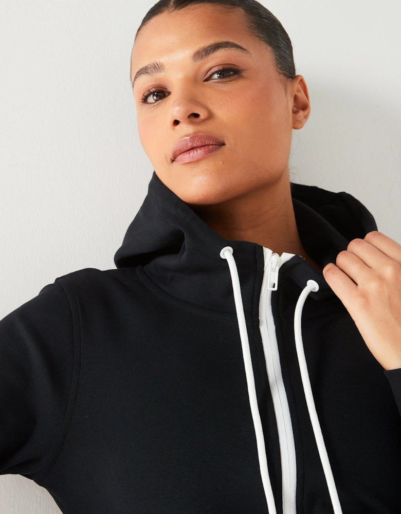 Womens Training Chill Crop Hoodie - Black