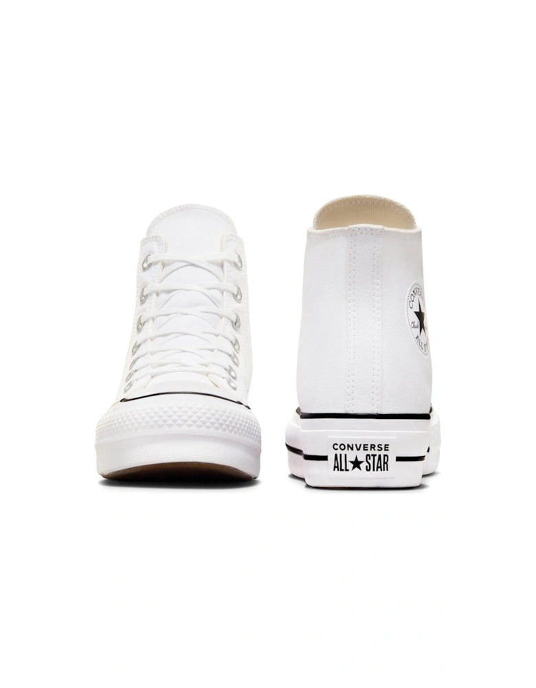 Womens Lift Wide Foundation High Tops Trainers - White/Black