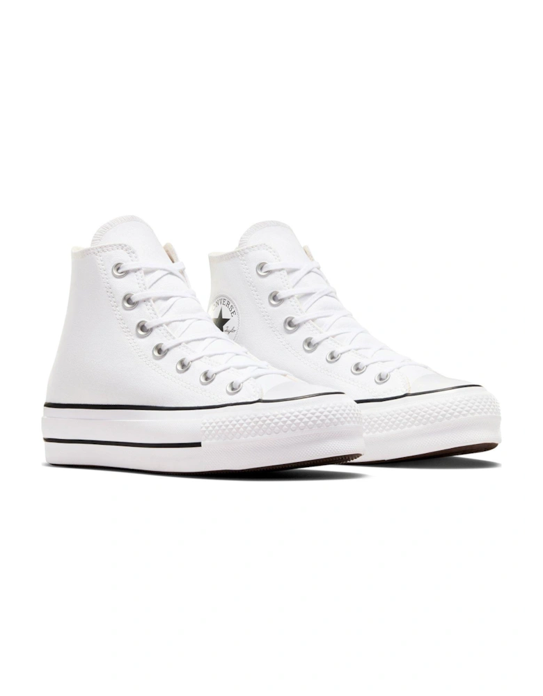 Womens Lift Wide Foundation High Tops Trainers - White/Black