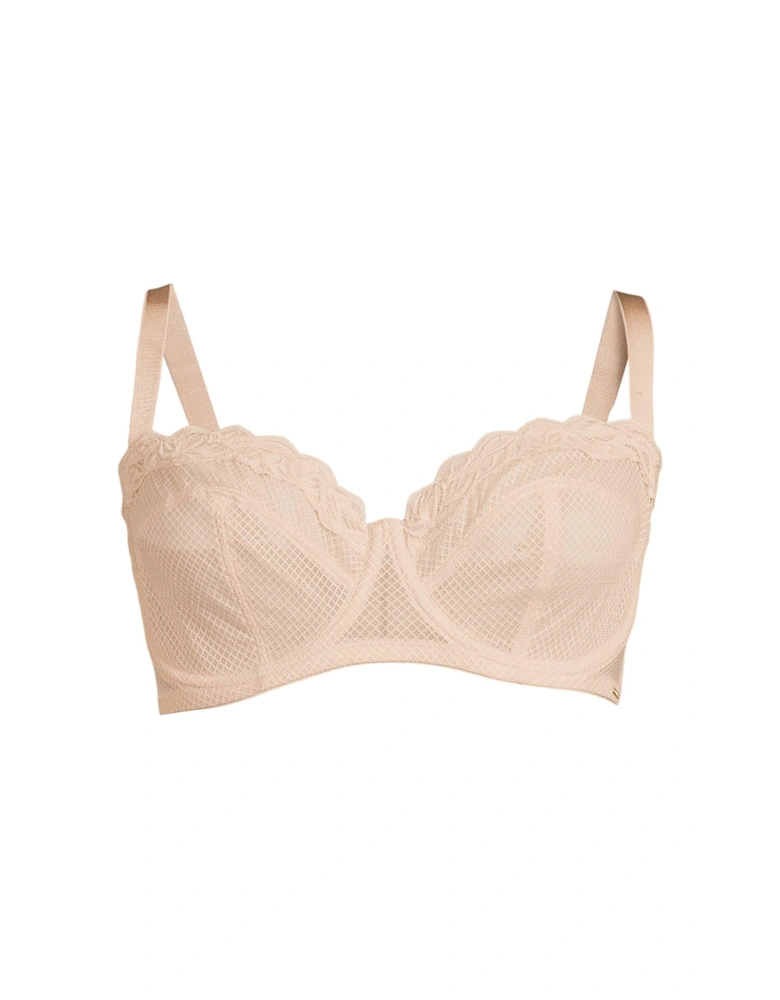 Addison 1/2 Cup Convertible Non Padded Wired Bra - Beige