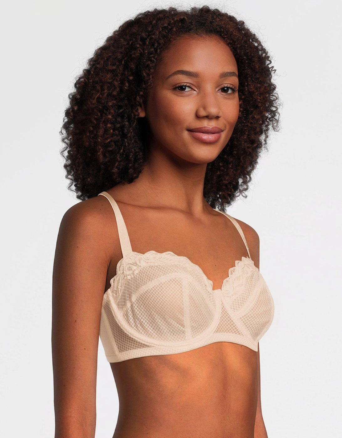 Addison 1/2 Cup Convertible Non Padded Wired Bra - Beige