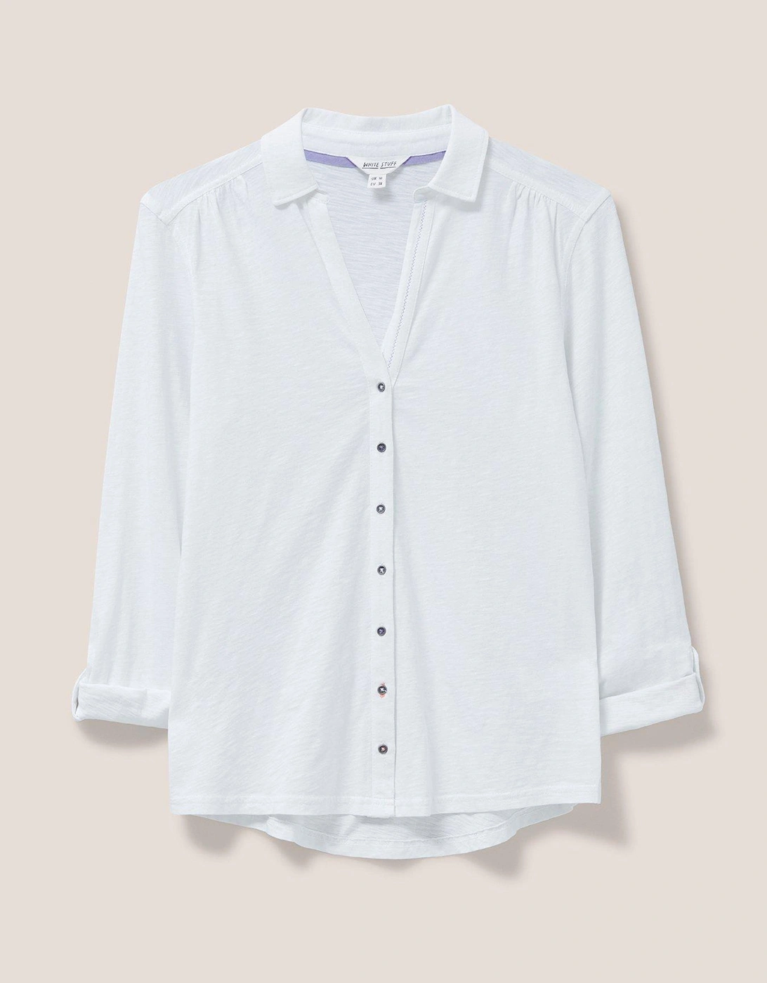 Annie Jersey Shirt - White