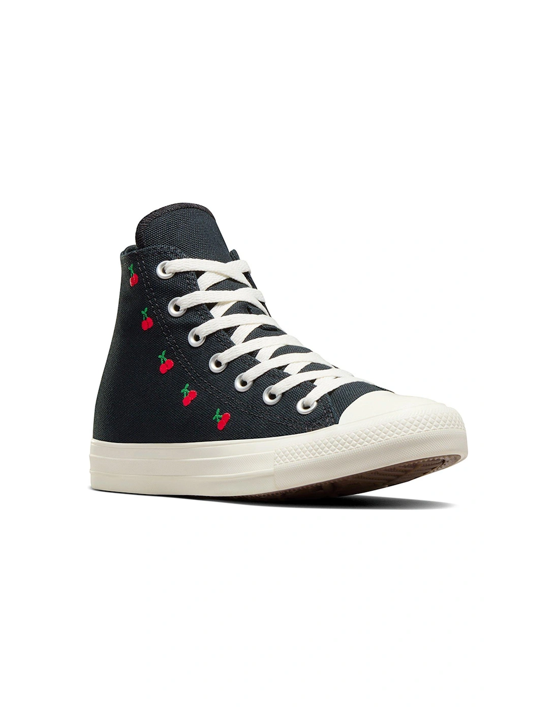Womens Hi Top Trainers - Black/Red