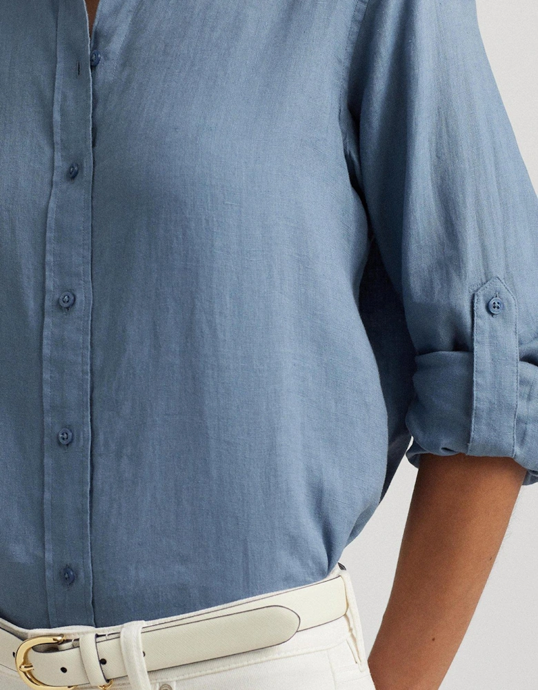 Karrie-long Sleeve-shirt - Blue