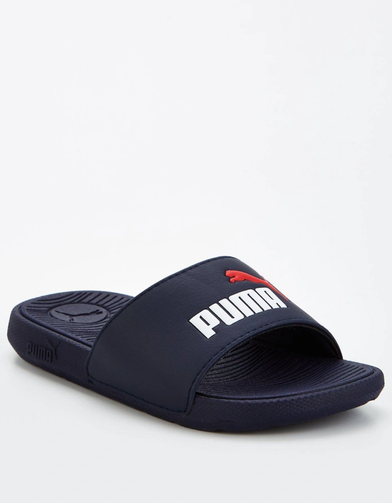 Boys Younger Cool Cat 2.0 Slides - Navy