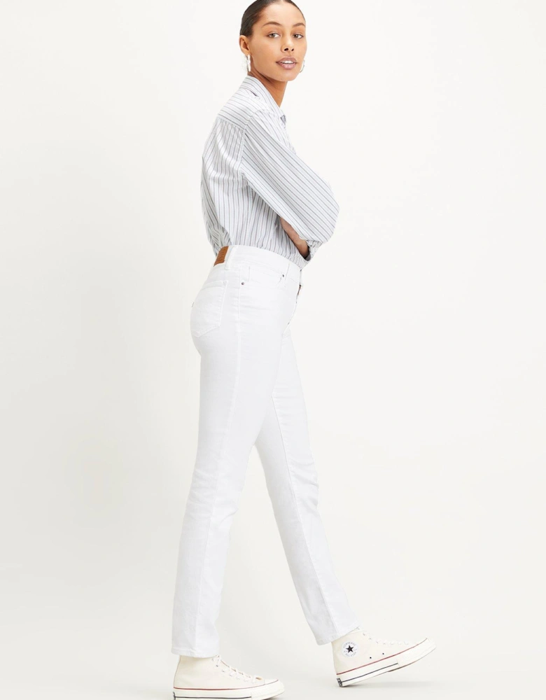 724™ High Rise Straight Jean - Western White