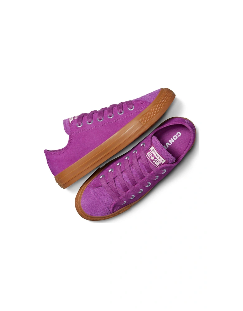 Womens Suede Ox Trainers - Purple