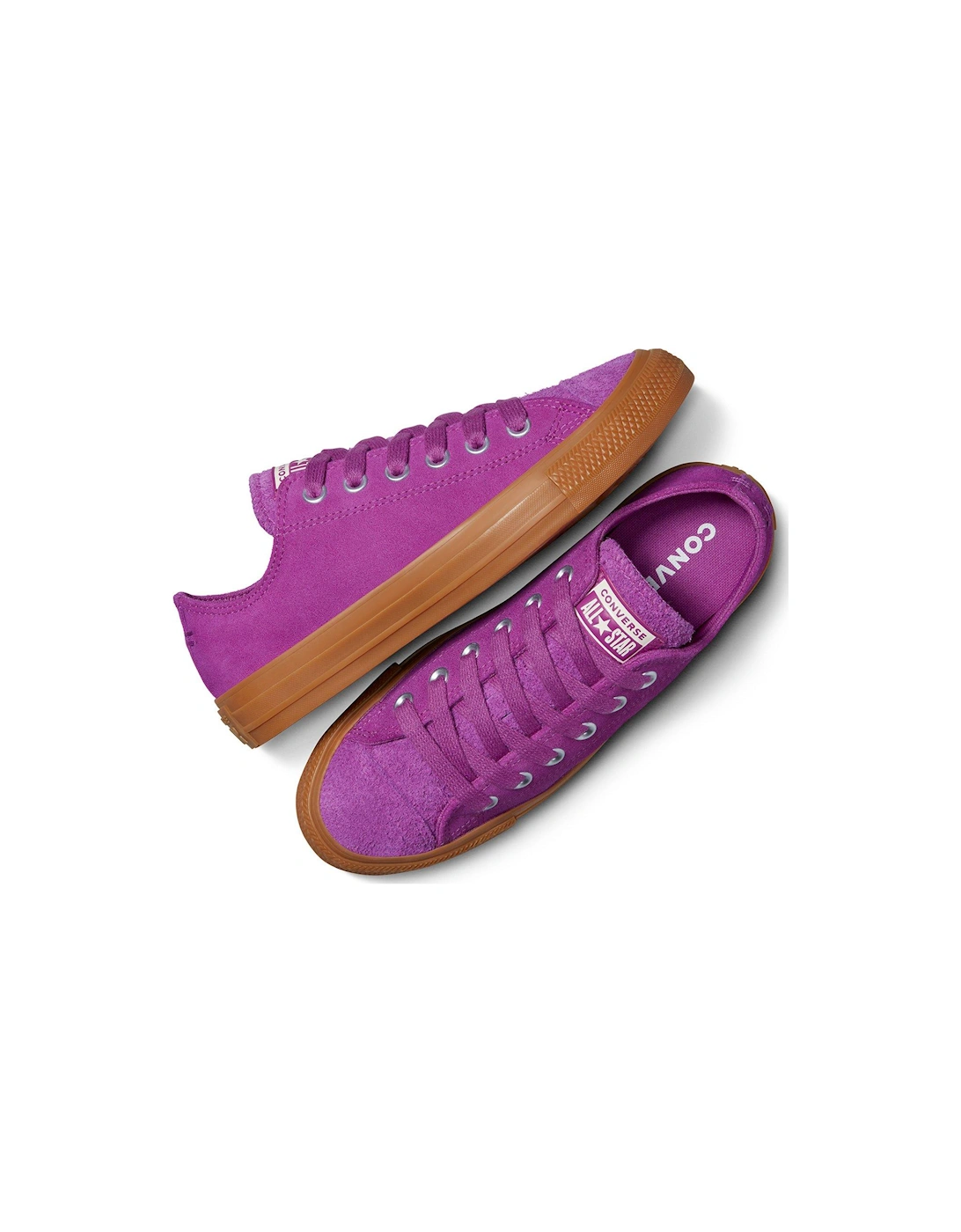 Womens Suede Ox Trainers - Purple