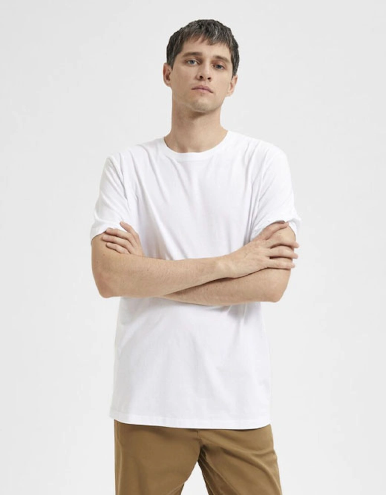 Homme Men's Relaxed Short Sleeve O-Neck Tee Bright White